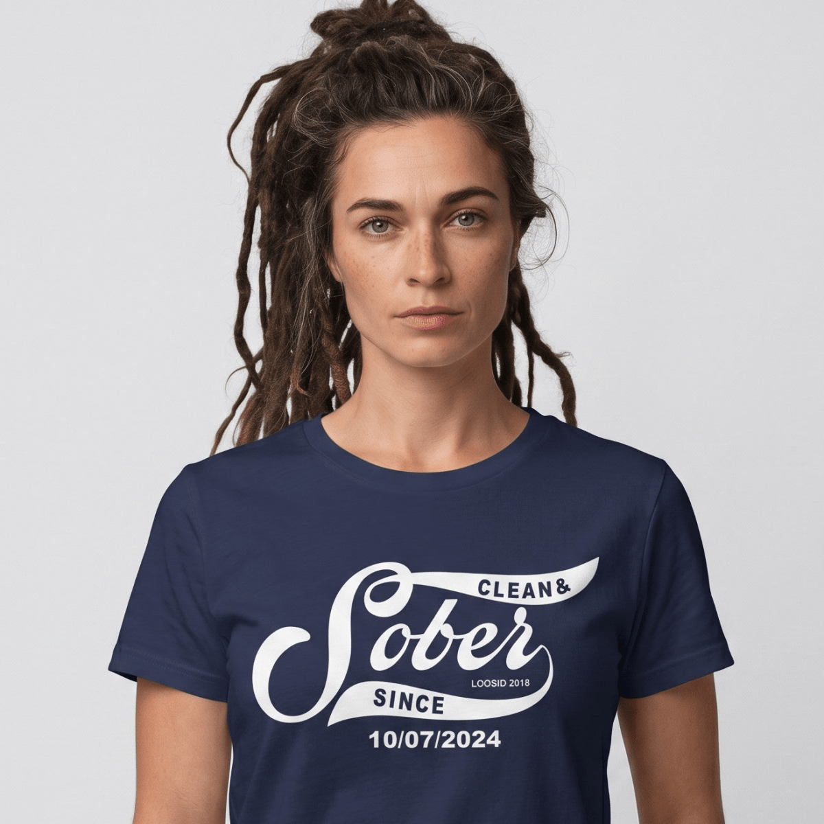 Sober T Shirt | Women’s Sober Since Top with Personalized Date