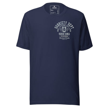 Sobriety Dept 24 7 Sober T Shirt side view (view 6)