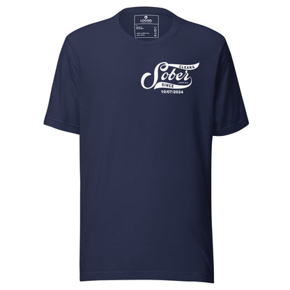 Sober Since Sober T Shirt side view (view 6)