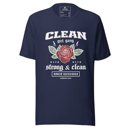 Clean Girl Gang Strong & Clean Sober T Shirt lifestyle view (view 5)
