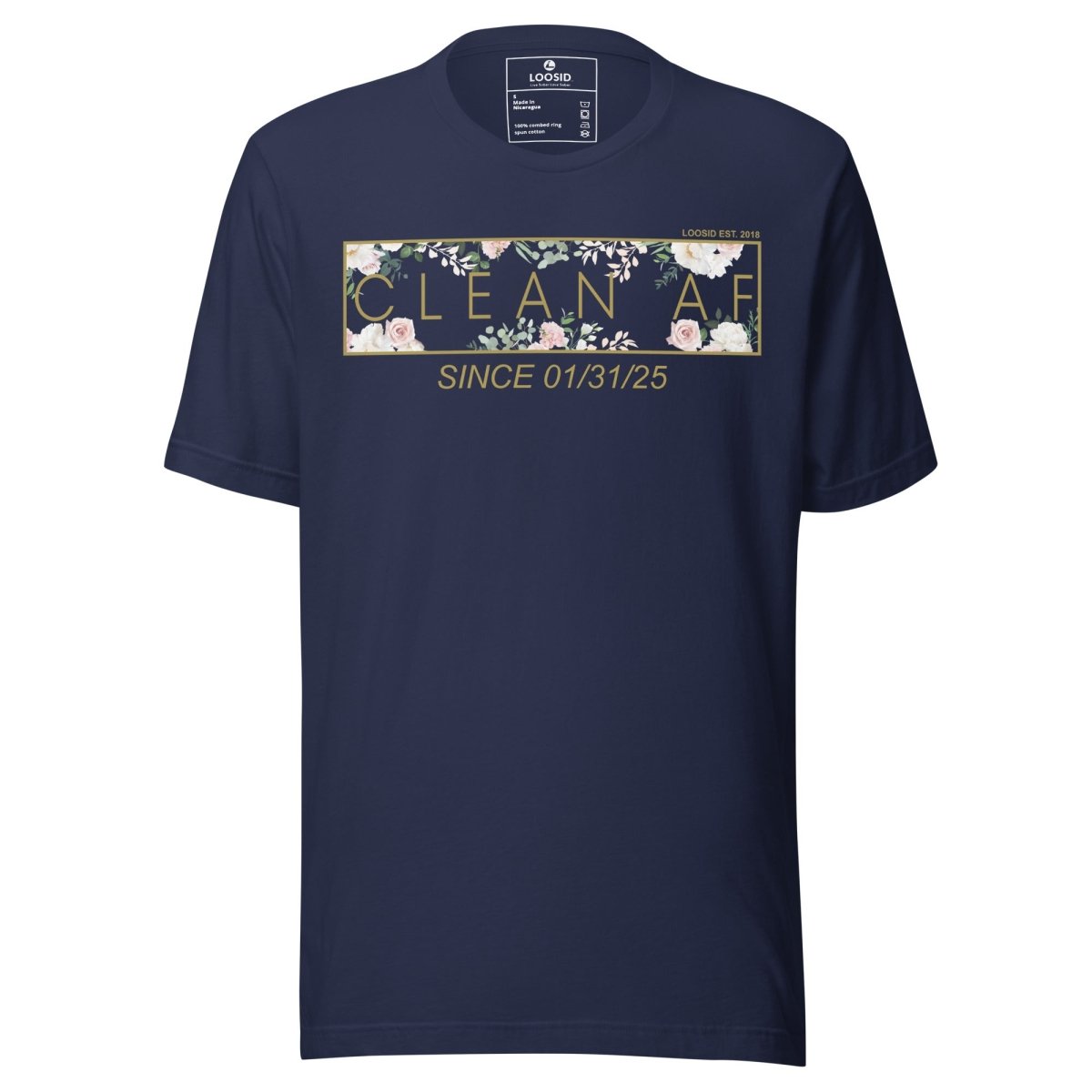 Clean AF Flower Sober T Shirt lifestyle view (view 5)