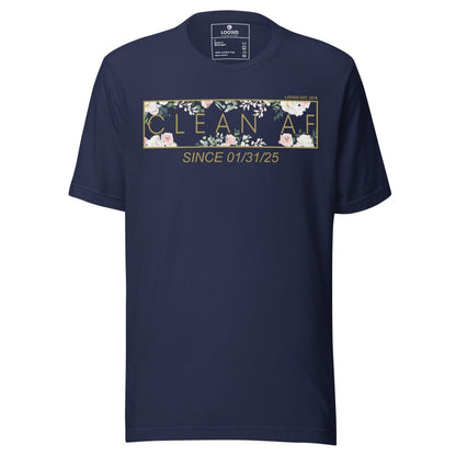 Clean AF Flower Sober T Shirt lifestyle view (view 5)