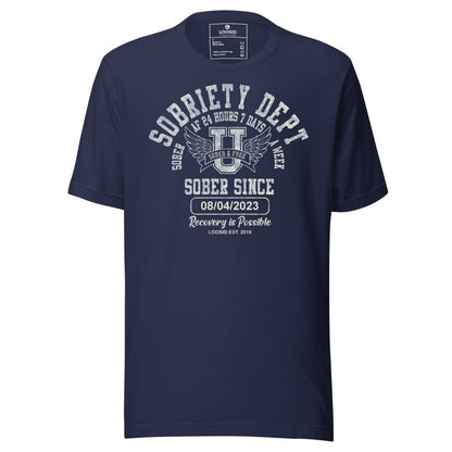 Sobriety Dept Sober T Shirt lifestyle view (view 15)