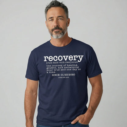 Recovery definition men Sober T Shirt back view (view 7)