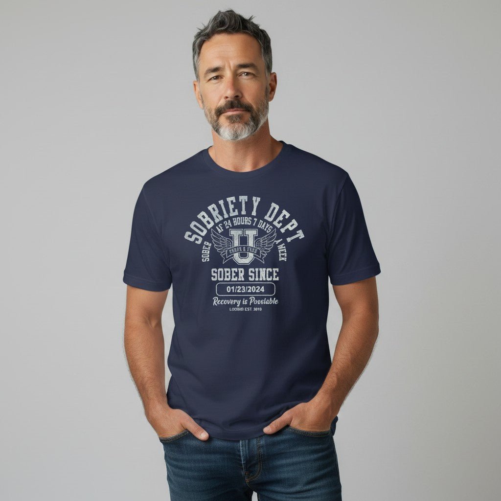 Sobriety Dept Sober T Shirt close-up view (view 12)