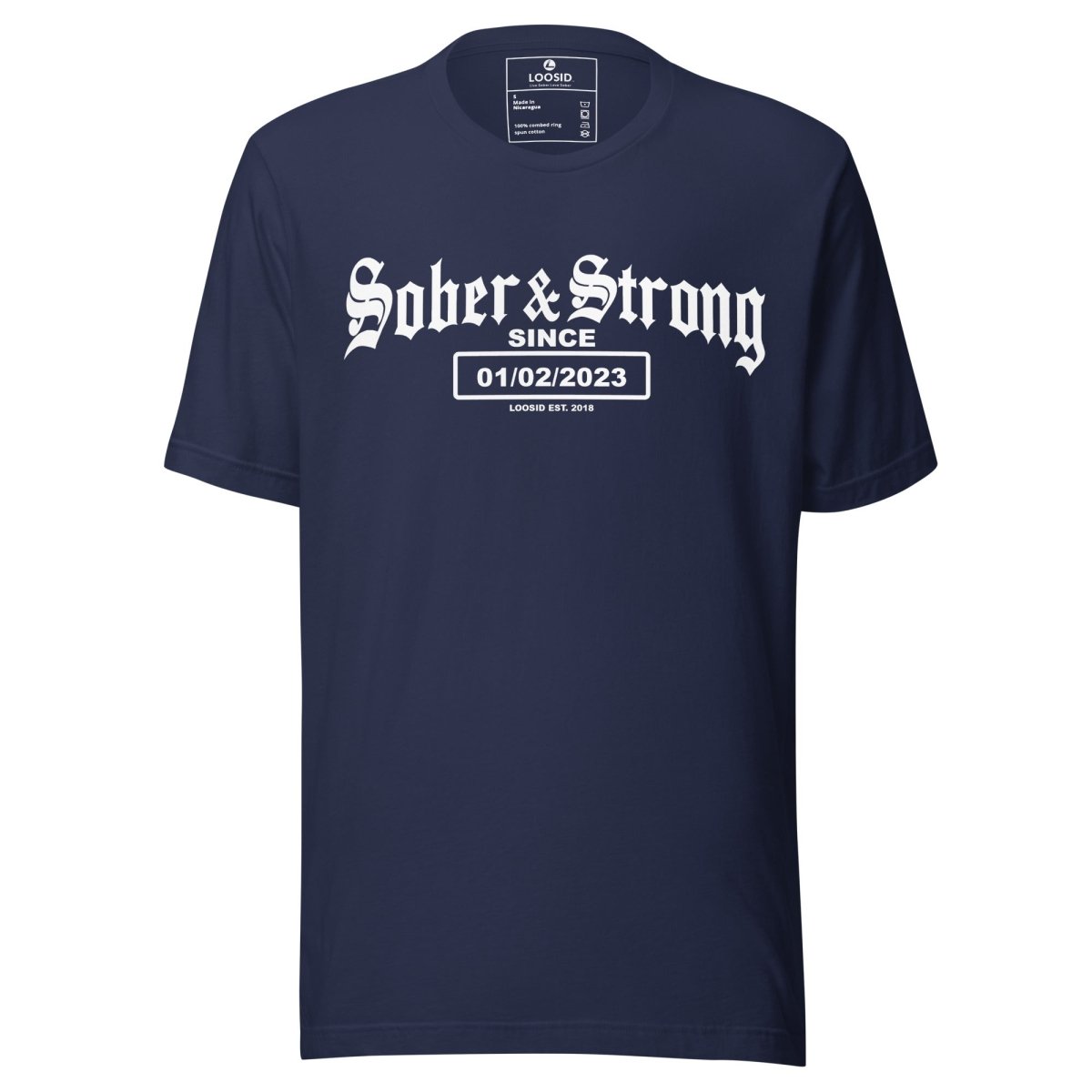 Sober & Strong Sober T Shirt close-up view (view 2)