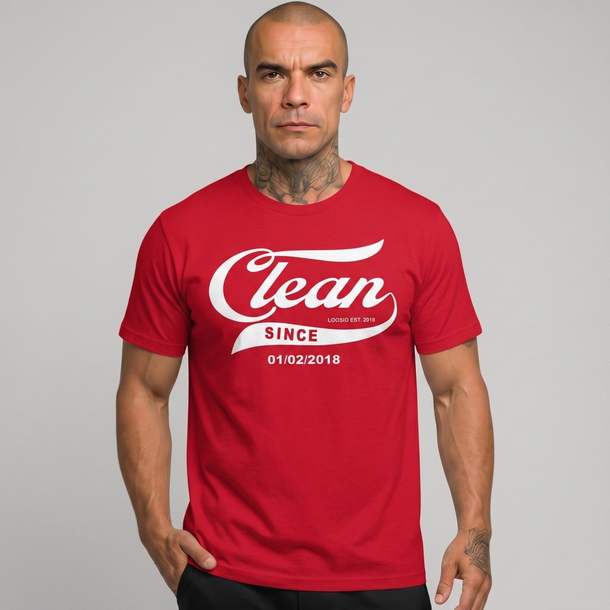 Clean Since Tee with Personalized Sobriety Date | Sober T Shirt
