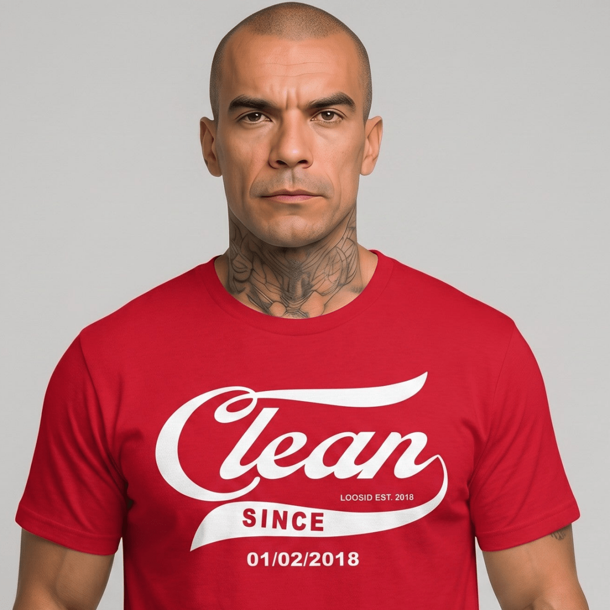Clean Since Tee with Personalized Sobriety Date | Sober T Shirt