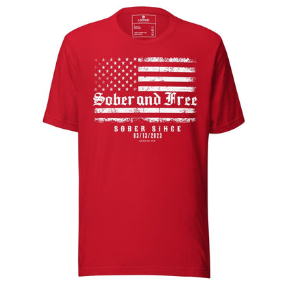Sober and Free Sober T Shirt product photo (view 10)