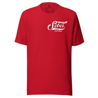 Sober Since Sober T Shirt back view (view 17)