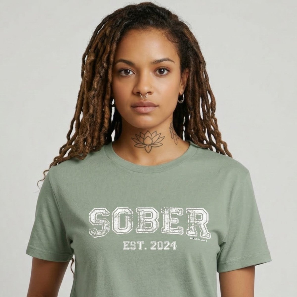 Sober Women's Recovery Is Possible Sober T Shirt fit detail (view 9)