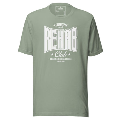 Rehab Sober T Shirt flat lay styled image (view 23)