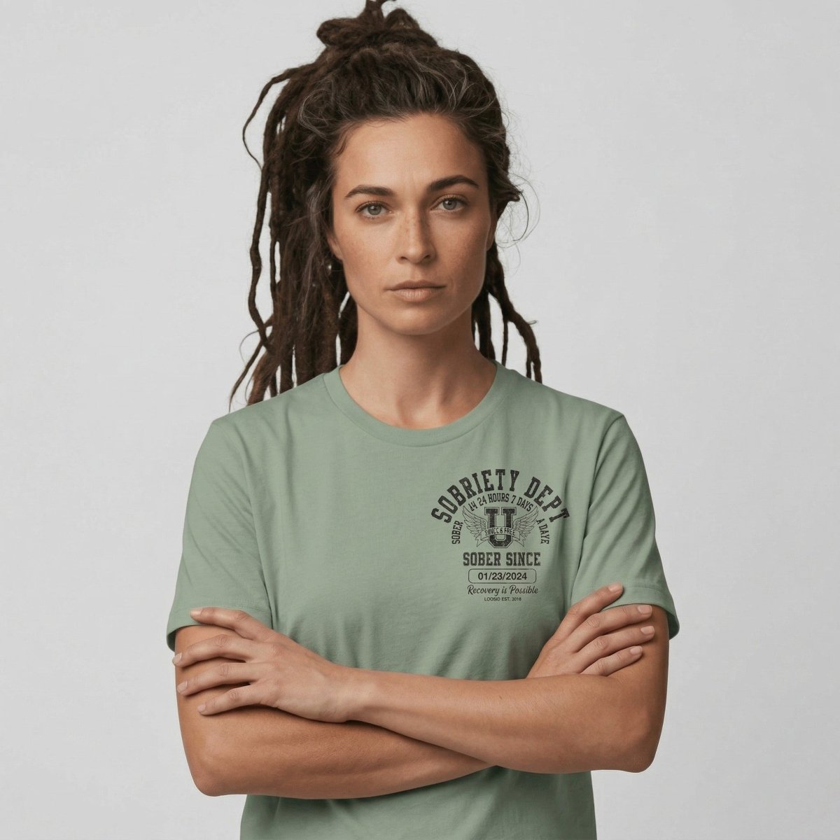 Sobriety Dept 24 7 Sober T Shirt packaging detail (view 18)