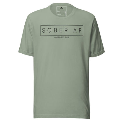 Sober AF Sober T Shirt flat lay styled image (view 23)