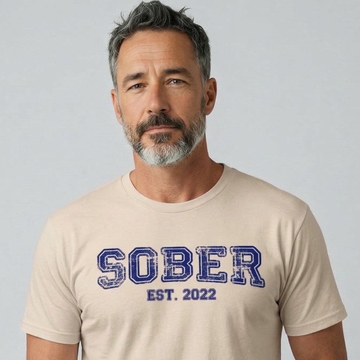 Men's Sober Est. Year T-Shirt w/ Personalized Sobriety Year