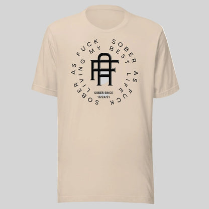 Living My Best Life Sober T Shirt packaging detail (view 18)