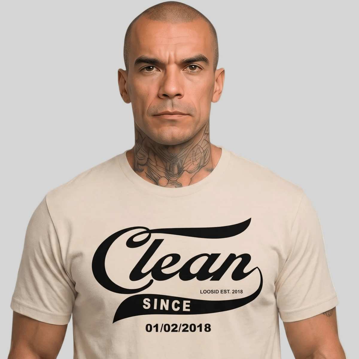 Clean Since Tee with Personalized Sobriety Date | Sober T Shirt