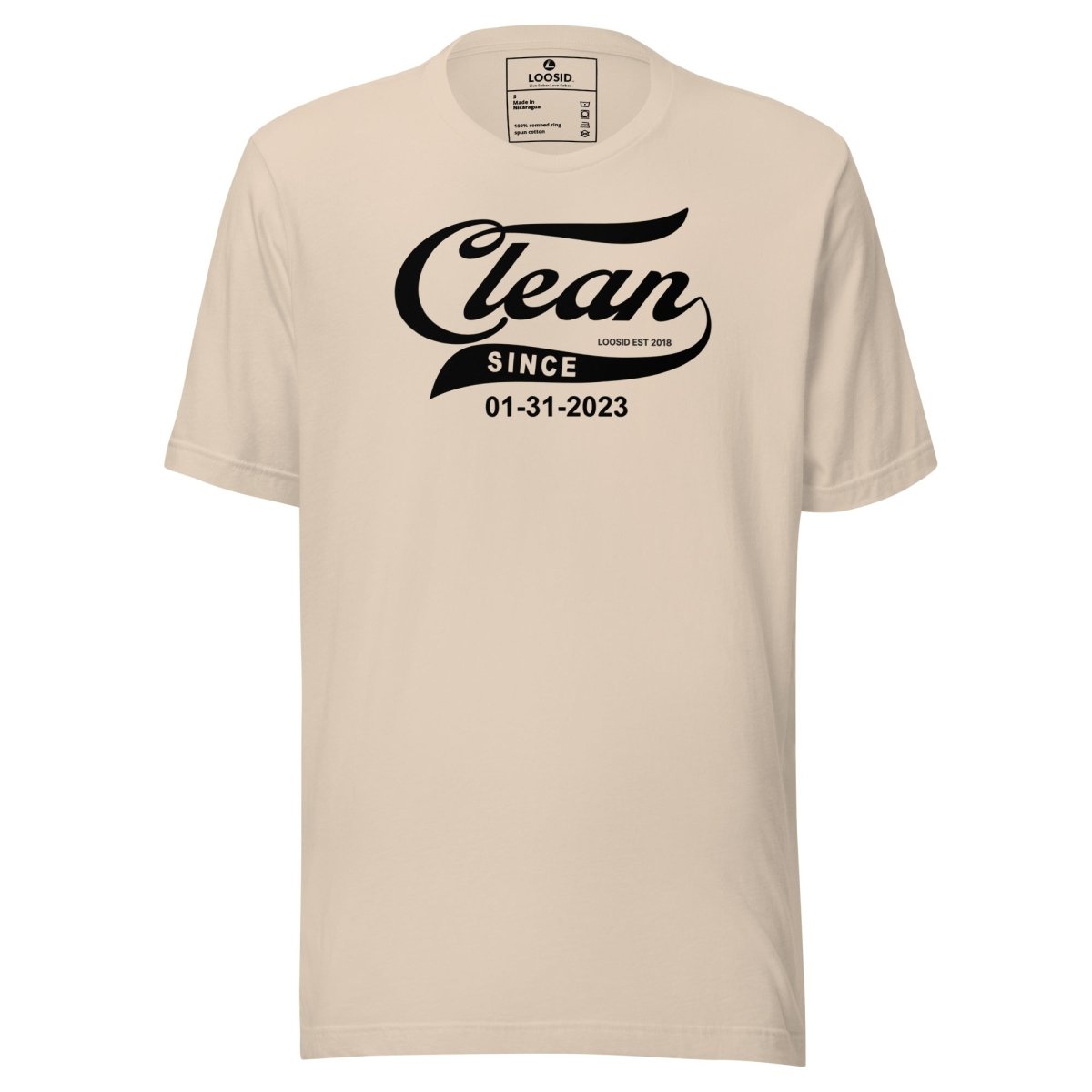 Clean Since Sober T Shirt product photo (view 10)