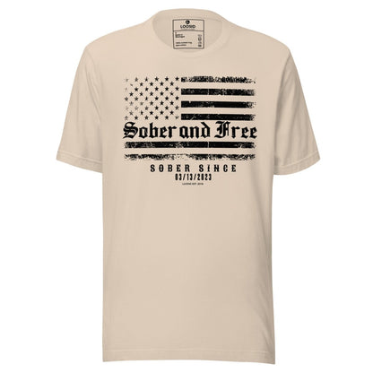 Sober and Free Sober T Shirt close-up view (view 22)