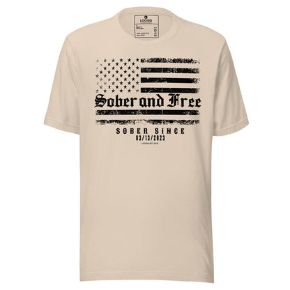 Sober and Free Sober T Shirt close-up view (view 12)