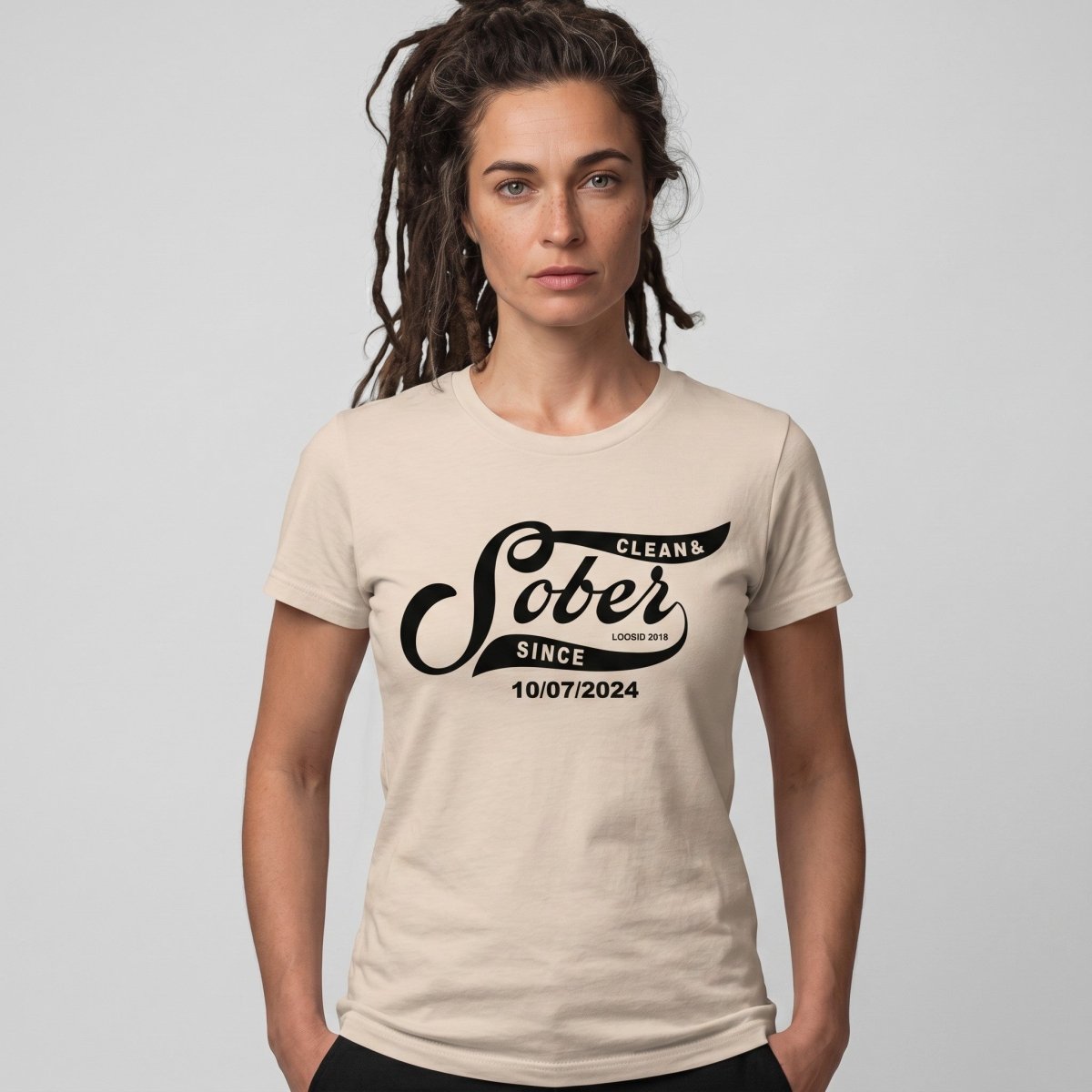 Sober T Shirt | Women’s Sober Since Top with Personalized Date