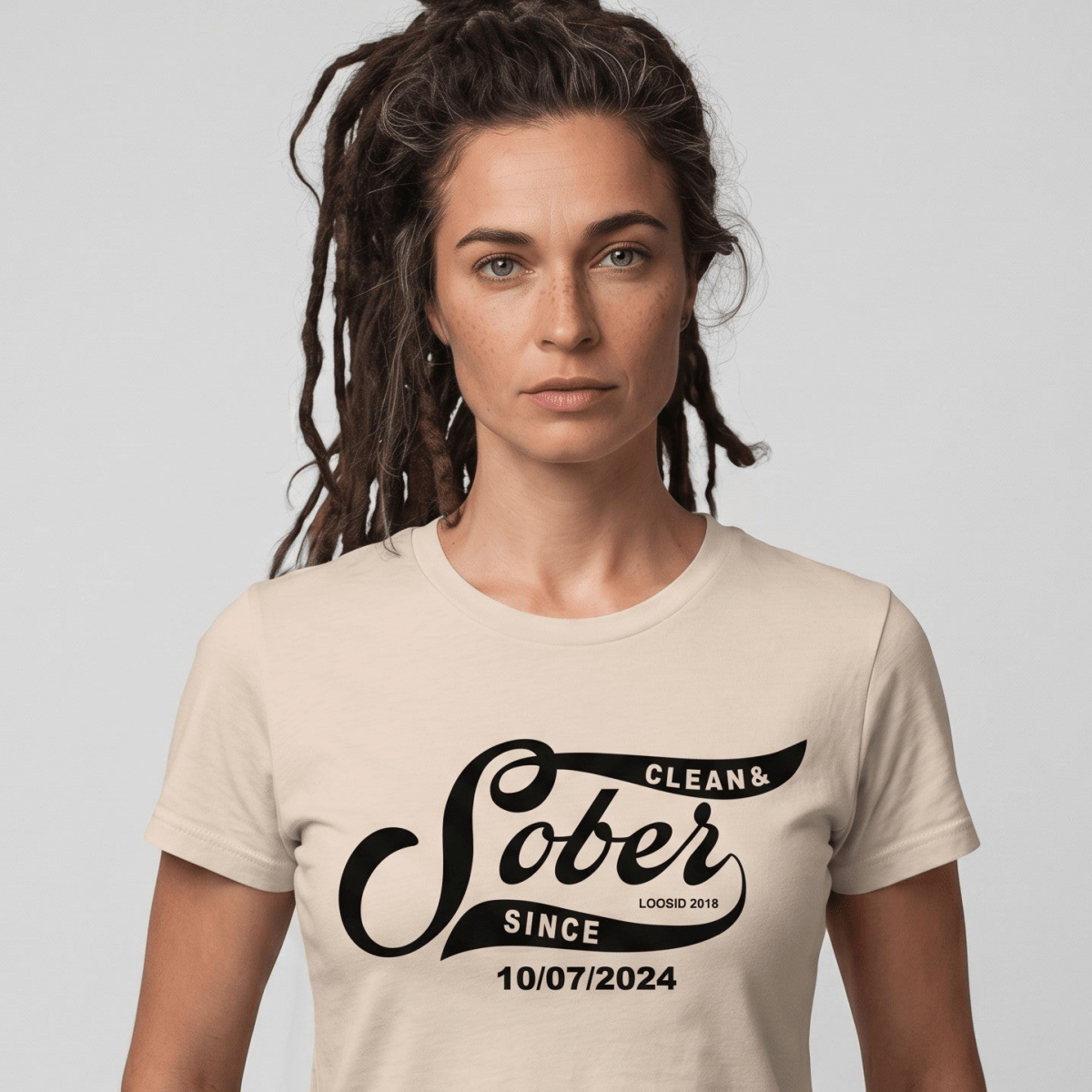 Sober T Shirt | Women’s Sober Since Top with Personalized Date