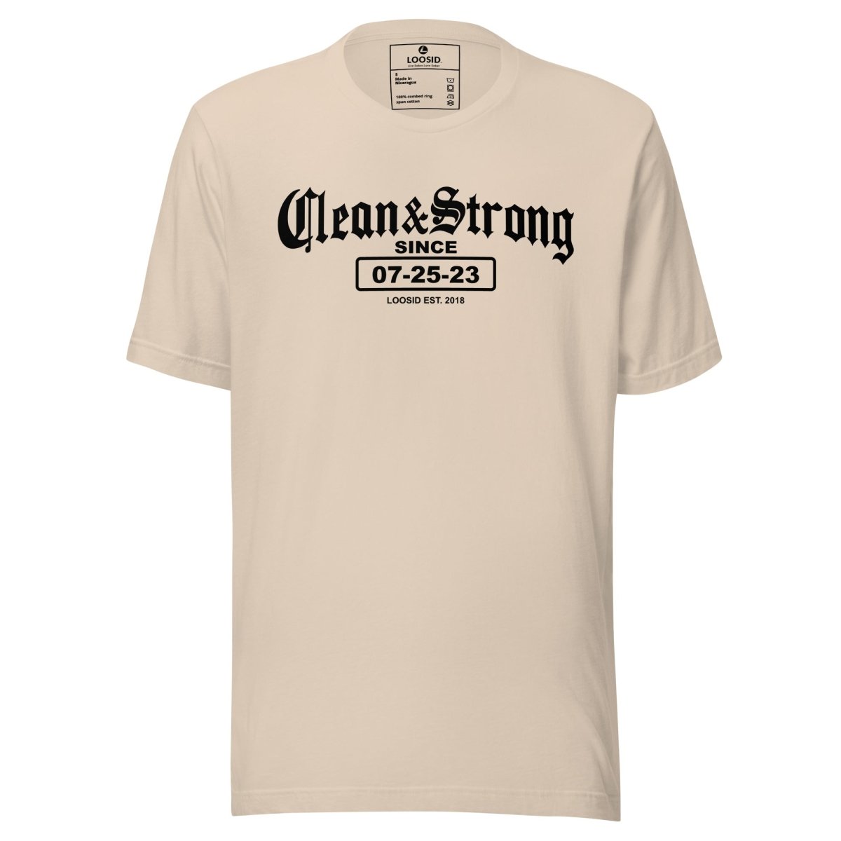 Recovery Date Men's Sobriety Sober T Shirt packaging detail (view 8)