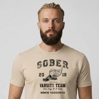 Sober Varsity Men's Personalized T-Shirt