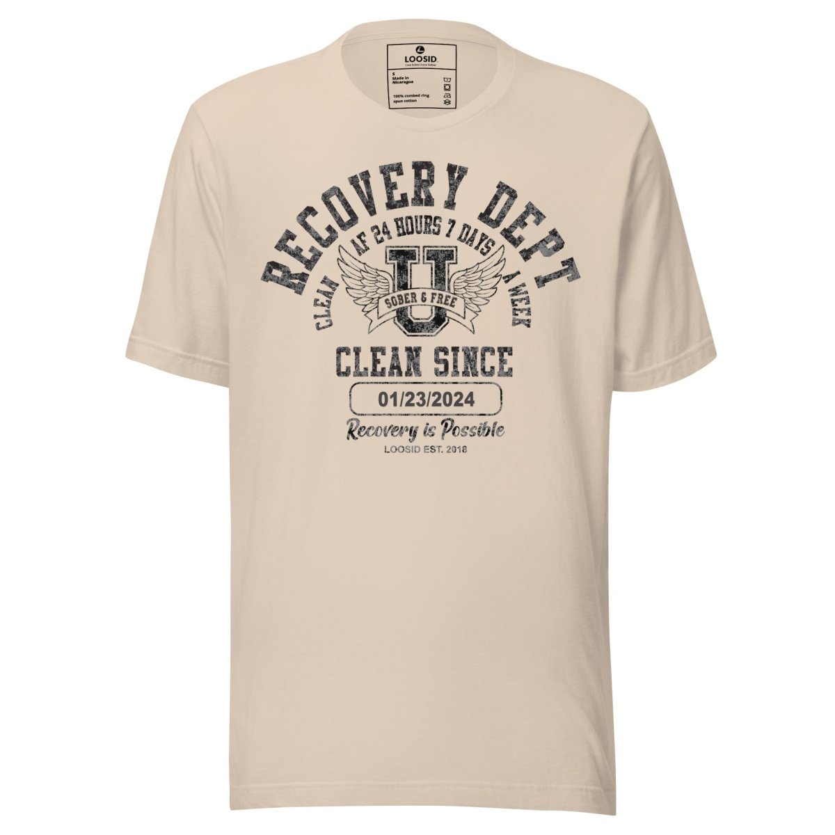 Clean Since Sobriety Sober T Shirt product photo (view 20)