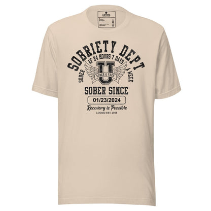 Sobriety Dept Sober T Shirt graphic detail (view 24)