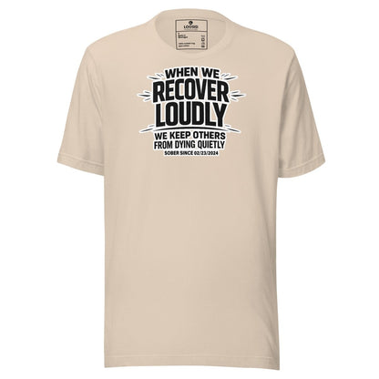 We Do Recover Sober T Shirt back view (view 17)