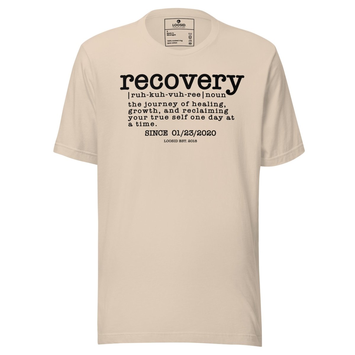 Recovery definition women Sober T Shirt graphic detail (view 14)
