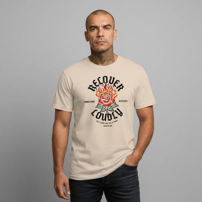 Recover Loudly Sober T Shirt product photo (view 10)