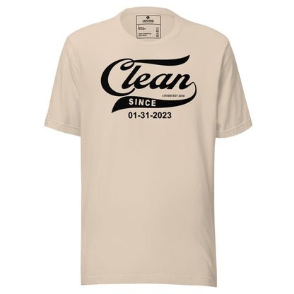 Clean Since Sober T Shirt graphic detail (view 14)
