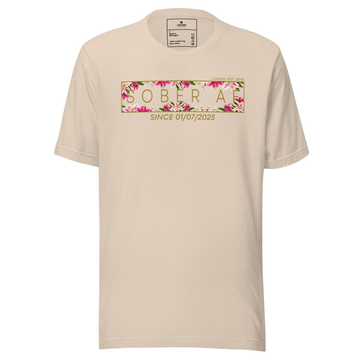 Sober AF Sober T Shirt close-up view (view 22)