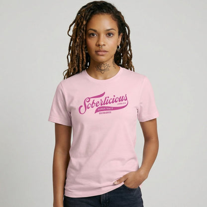 Soberlicious Sober T Shirt flat lay styled image (view 3)