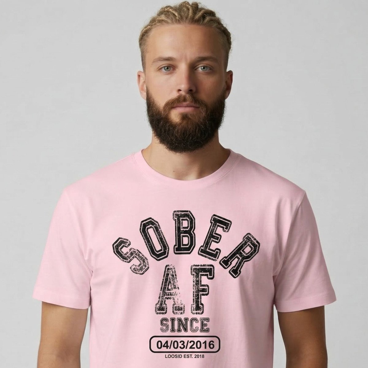Sober AF Since T-shirt with Custom Sobriety Date