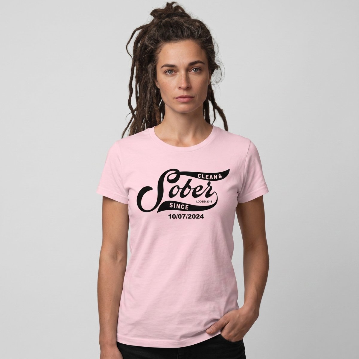 Sober T Shirt | Women’s Sober Since Top with Personalized Date