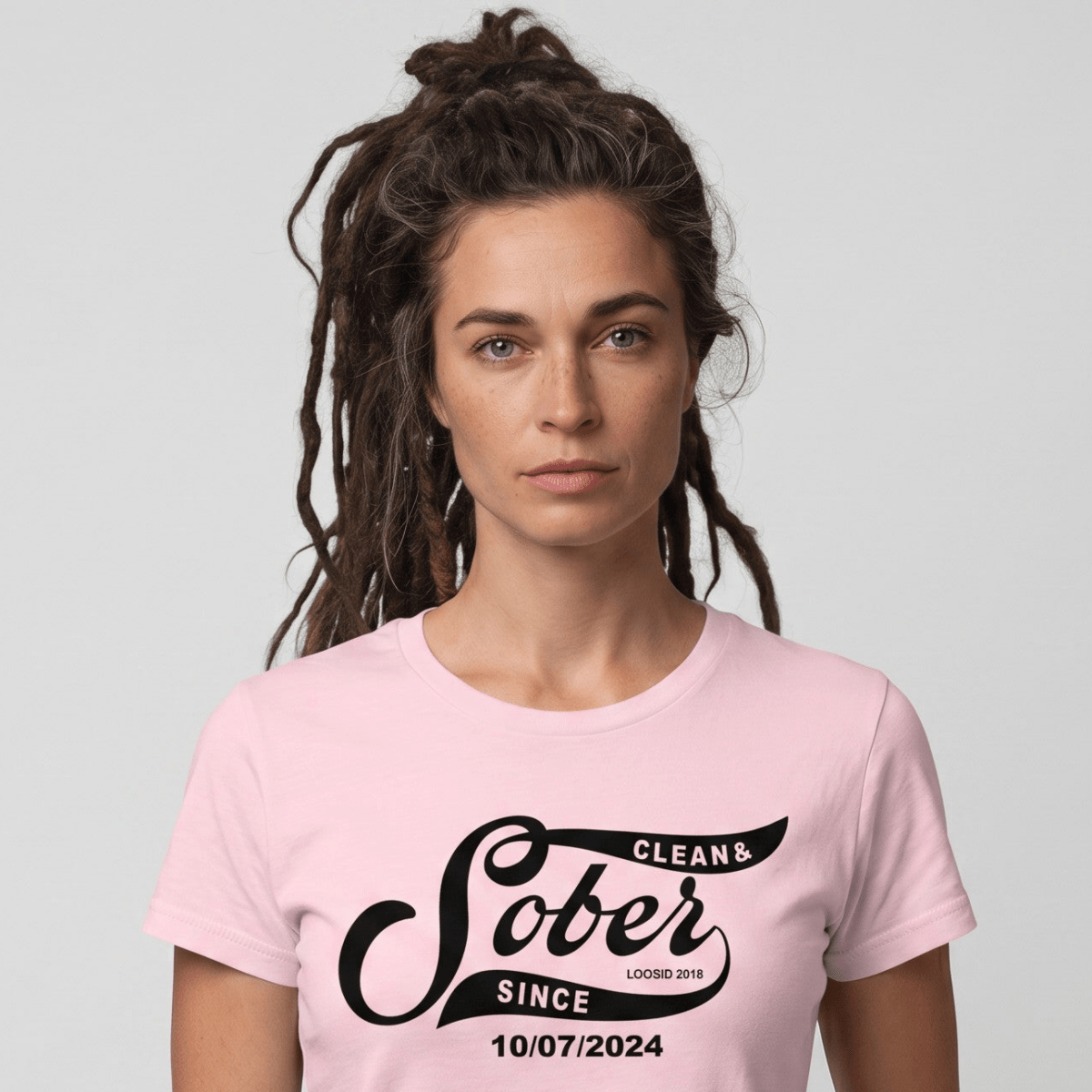 Sober T Shirt | Women’s Sober Since Top with Personalized Date