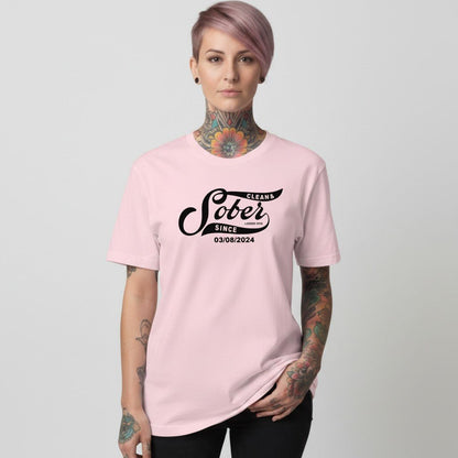 Sober Since Sober T Shirt featuring the design (view 21)