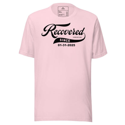 Recovered Since Sober T Shirt graphic detail (view 14)