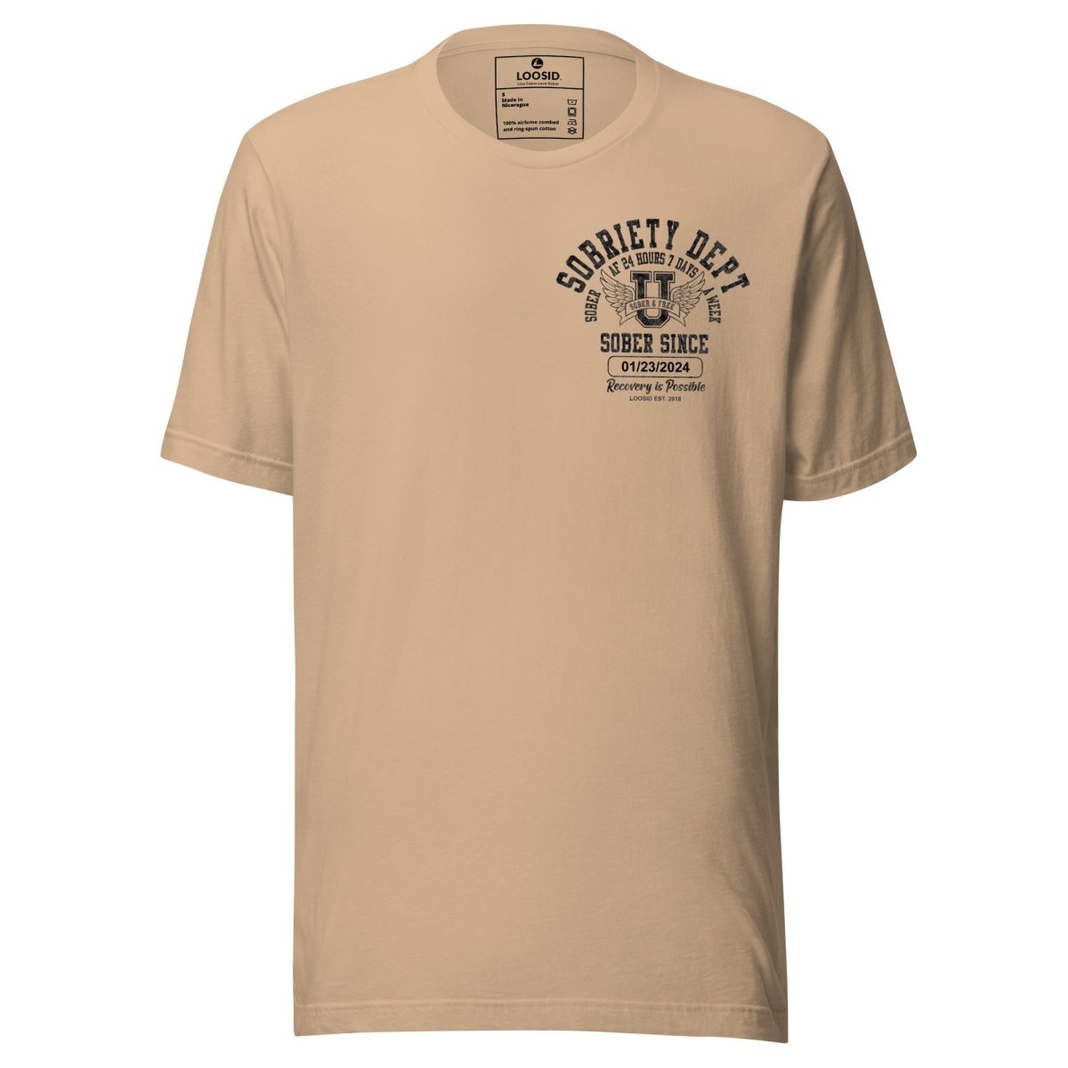 Sobriety Dept 24 7 Sober T Shirt graphic detail (view 14)