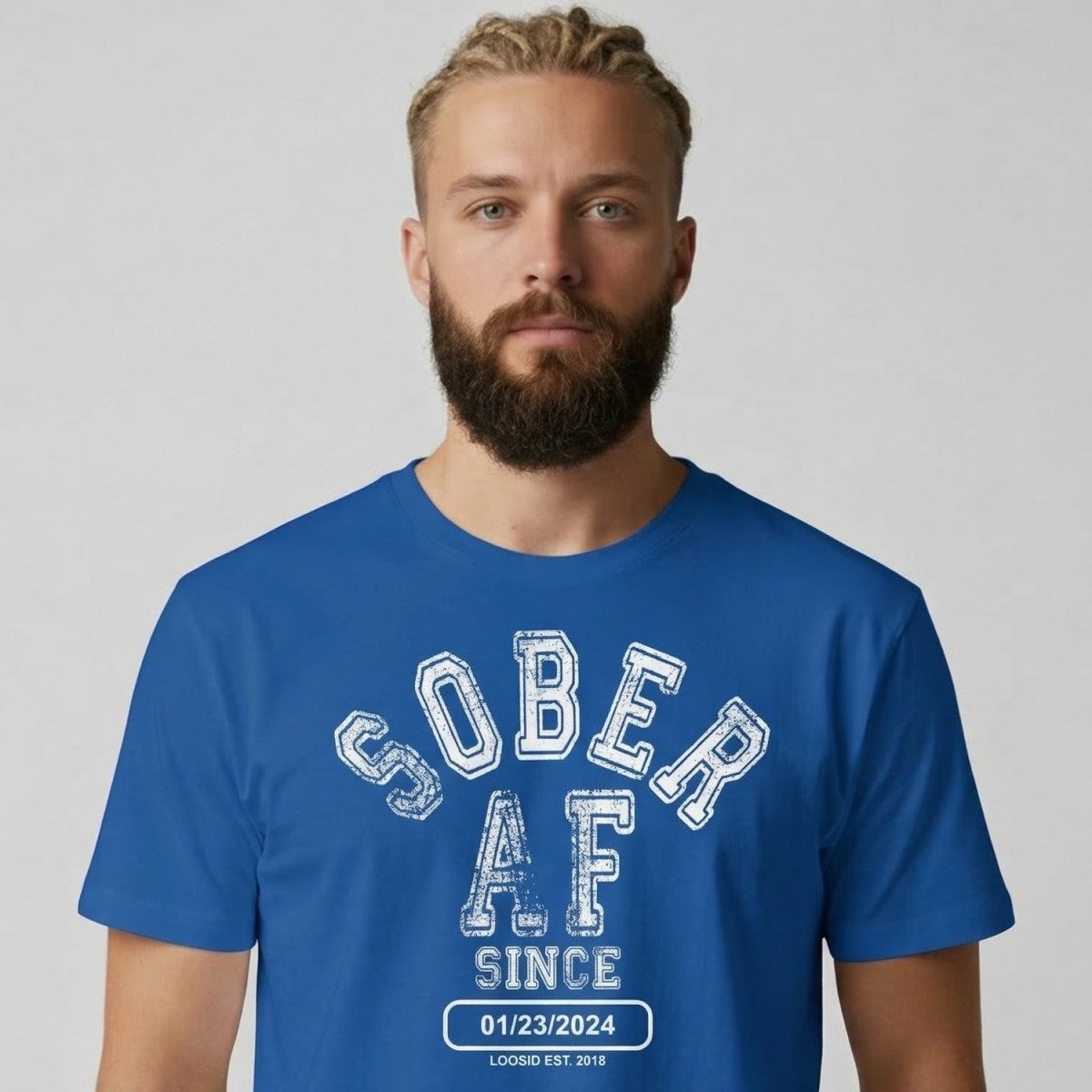 Sober AF Since T-shirt with Custom Sobriety Date