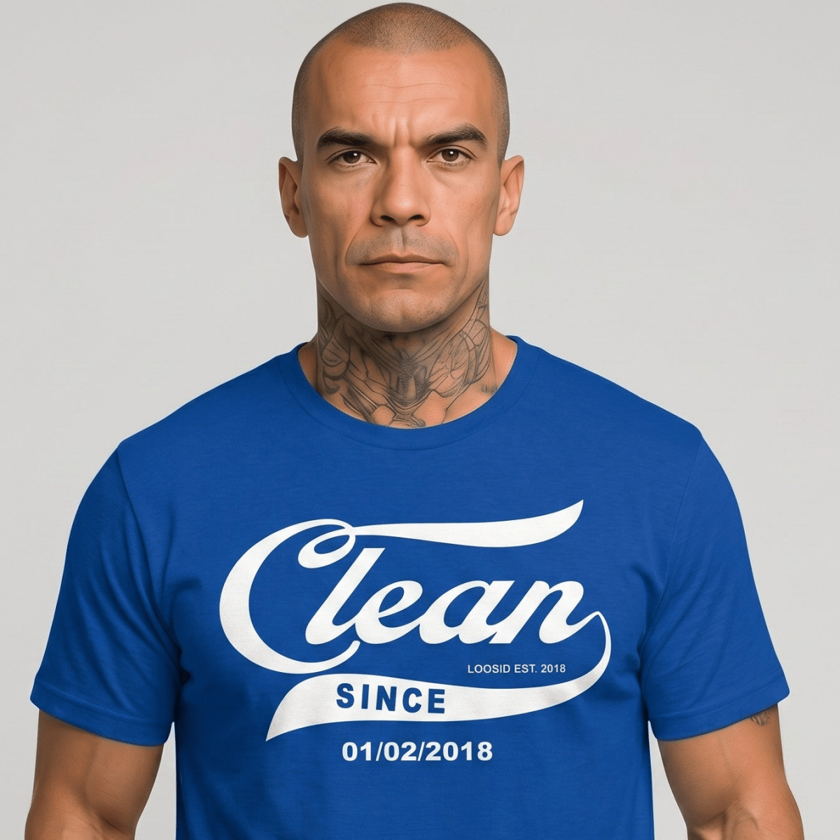 Clean Since Tee with Personalized Sobriety Date | Sober T Shirt