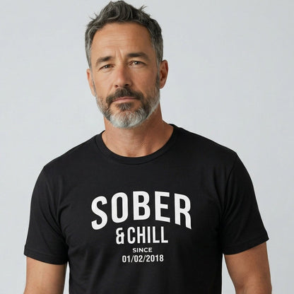 Sober and Chill Sober T Shirt close-up view (view 2)