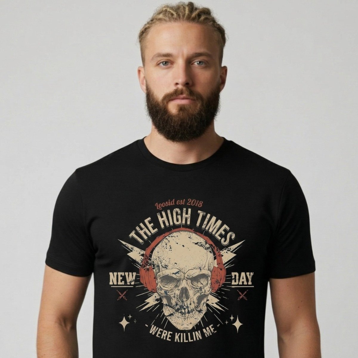 Loosid High Times Sober T Shirt featuring the design