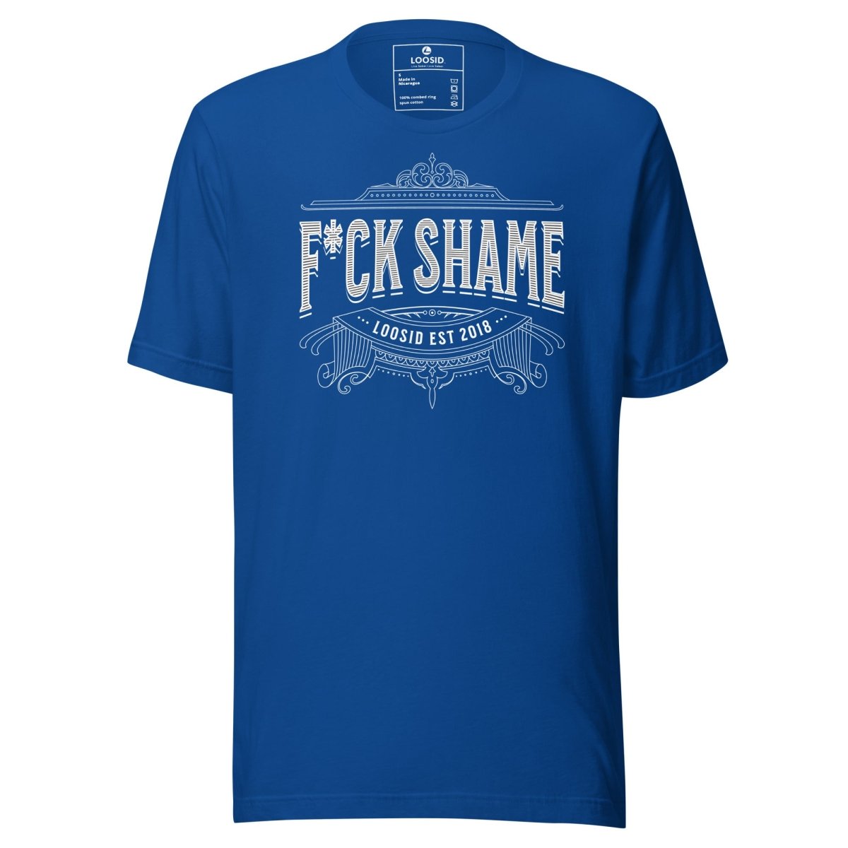 F*ck Shame Sober T Shirt flat lay styled image (view 23)