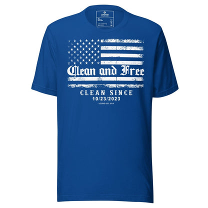 Clean and Free Sober T Shirt featuring the design (view 11)