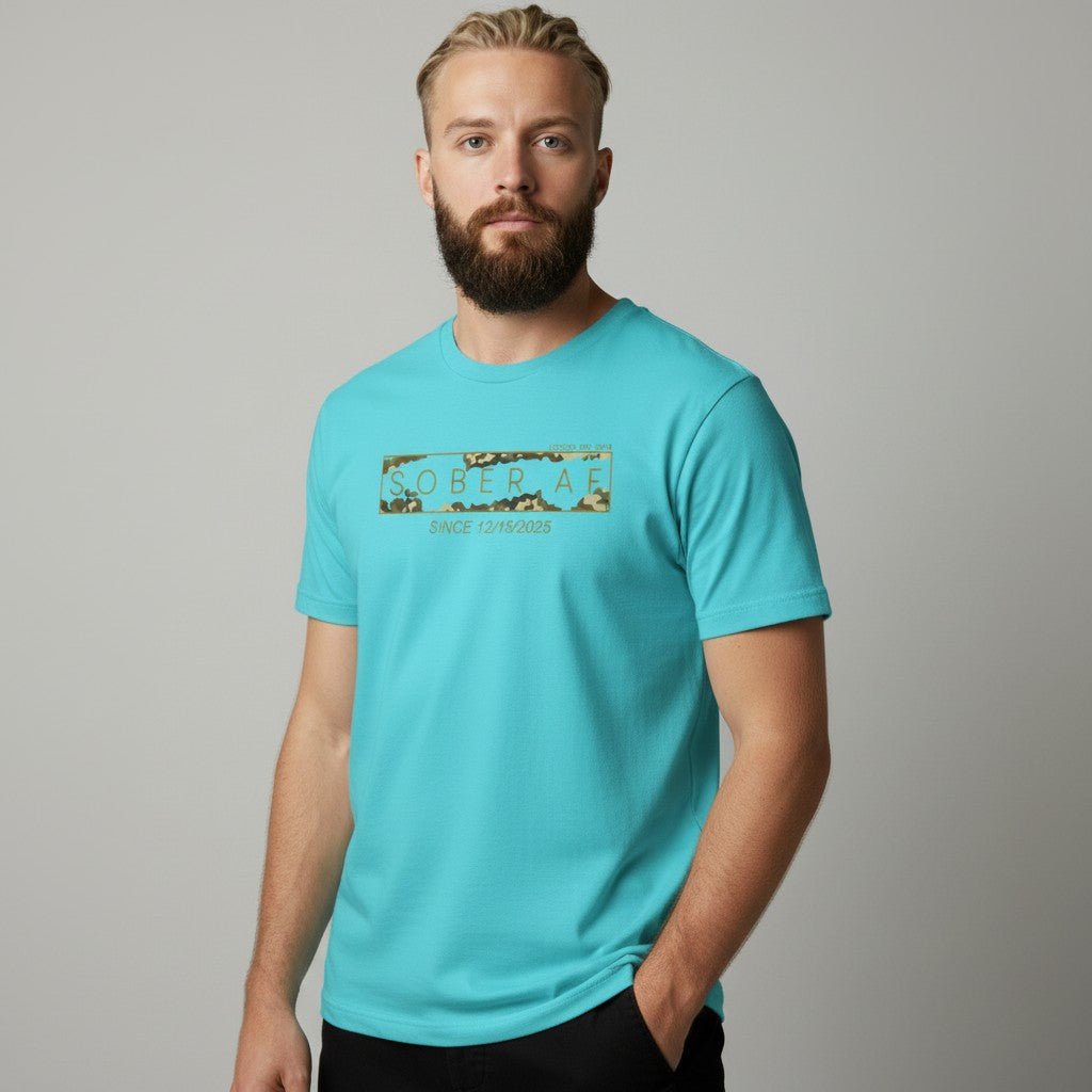 Sober AF Sober T Shirt back view (view 7)