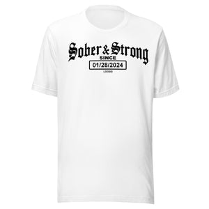 Empowering Sober T Shirt to celebrate sobriety milestones